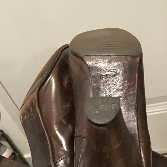 GUCCI Leather Vintage Boots Italy SZ 37/US 7 Made in Italy SN: 0047 313 103 37 - Picture 8 of 16